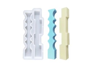 Molde silicona 2 velas columnas irregulares 